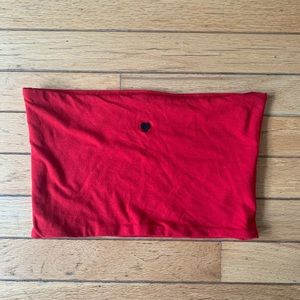 Red and black tube top
